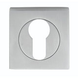 Serozzetta Door Furniture Satin Chrome / Euro Profile Escutcheons Serozzetta - Square Euro Profile Escutcheon - Satin Chrome