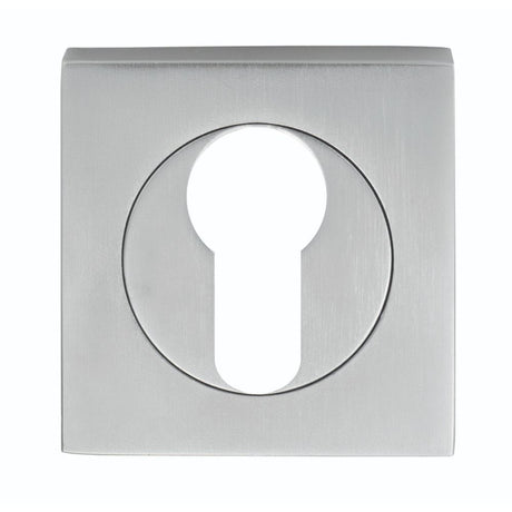 Serozzetta Door Furniture Satin Chrome / Euro Profile Escutcheons Serozzetta - Square Euro Profile Escutcheon - Satin Chrome