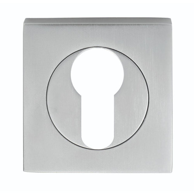 Serozzetta Door Furniture Satin Chrome / Euro Profile Escutcheons Serozzetta - Square Euro Profile Escutcheon - Satin Chrome