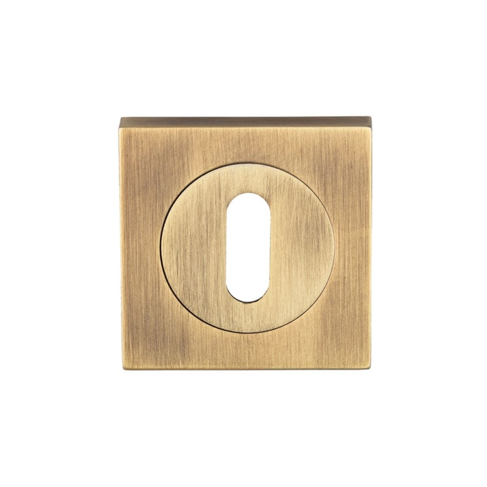 Serozzetta Door Furniture Antique Brass / Mortice Key Profile Escutcheons Serozzetta - Square Standard Lock Escutcheon Antique Brass - Antique Brass