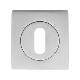 Serozzetta Door Furniture Satin Chrome / Mortice Key Profile Escutcheons Serozzetta - Square Standard Lock Profile Escutcheon - Satin Chrome