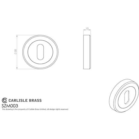 Serozzetta Door Furniture Satin Chrome / Mortice Key Profile Escutcheons Serozzetta - Standard Profile Escutcheon - Satin Chrome