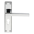 Serozzetta Door Furniture Polished Chrome / Euro Profile Lock Handles Serozzetta - Stratus Lever on Euro Lock Backplate - Polished Chrome