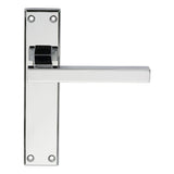 Serozzetta Door Furniture Polished Chrome / Latch Handles Serozzetta - Stratus Lever on Latch Backplate - Polished Chrome