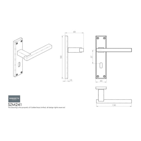 Serozzetta Door Furniture Polished Chrome / Std. Lock Handles Serozzetta - Stratus Lever on Lock Backplate - Polished Chrome