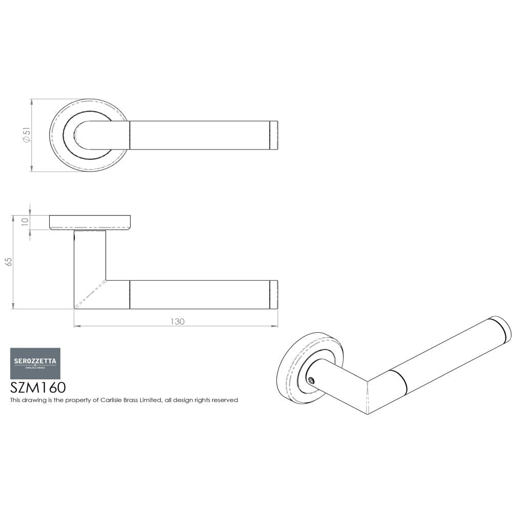 Serozzetta Door Furniture Black Nickel / Round Rose Serozzetta - Trend Lever on Round Rose - Black Nickel