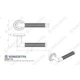 Serozzetta Door Furniture Polished Chrome/Satin Nickel / Round Rose Serozzetta - Trend Lines Lever On rose Polish Chrome / Duel FInish -