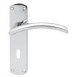 Serozzetta Door Furniture Polished Chrome / Std. Lock Handles Serozzetta - Tres Lever on Lock Backplate - Polished Chrome