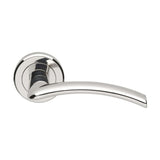 Serozzetta Door Furniture Polished Chrome / Round Rose Serozzetta - Tres Lever on Round Rose - Polished Chrome