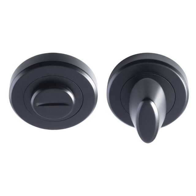 Serozzetta Door Furniture Matt Black / No Serozzetta - Turn and Release - Matt Black