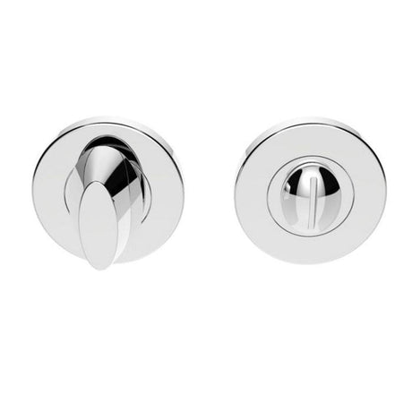 Serozzetta Door Furniture Polished Chrome / No Serozzetta - Turn and Release - Polished Chrome