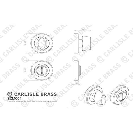 Serozzetta Door Furniture Polished Chrome / No Serozzetta - Turn and Release - Polished Chrome