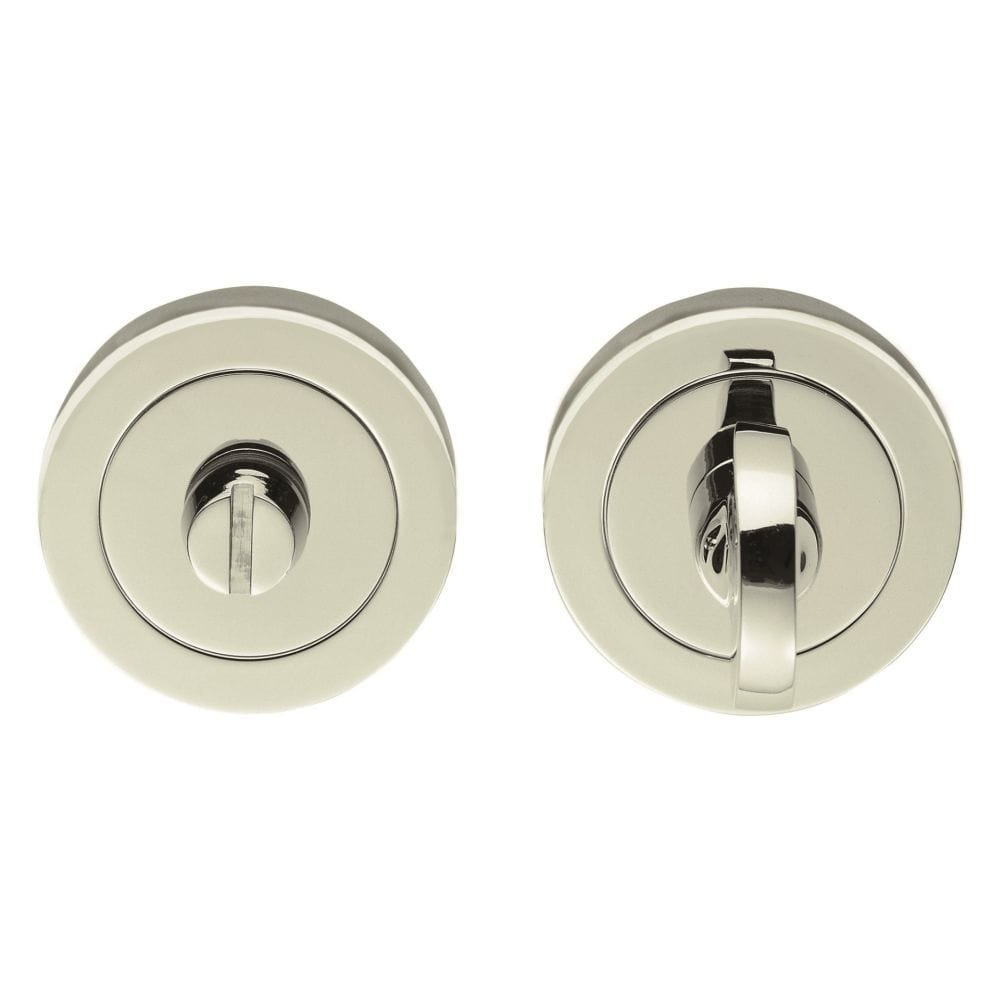 Serozzetta Door Furniture Polished Nickel / No Serozzetta - Turn and Release - Polished Nickel