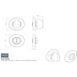 Serozzetta Door Furniture Satin Chrome / No Serozzetta - Turn and Release - Satin Chrome