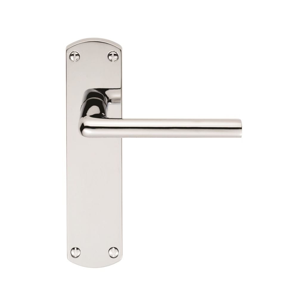 Serozzetta Door Furniture Polished Chrome / Latch Handles Serozzetta - Uno Lever on Latch Backplate - Polished Chrome