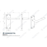 Serozzetta Door Furniture Satin Chrome / Latch Handles Serozzetta - Uno Lever on Latch Backplate - Satin Chrome