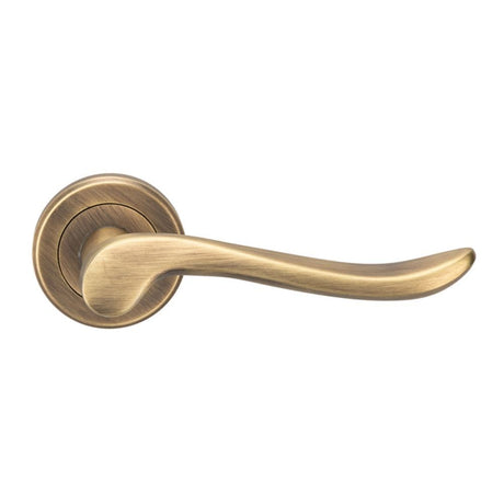 Serozzetta Door Furniture Antique Brass / Round Rose Serozzetta - Verdun Lever On Rose - Antique Brass