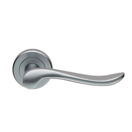 Serozzetta Door Furniture Satin Chrome / Round Rose Serozzetta - Verdun Lever On Rose - Satin Chrome
