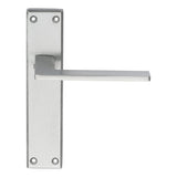 Serozzetta Door Furniture Satin Chrome / Latch Handles Serozzetta - Zone Lever on Latch Backplate - Satin Chrome