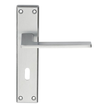 Serozzetta Door Furniture Satin Chrome / Std. Lock Handles Serozzetta - Zone Lever on Lock Backplate - Satin Chrome