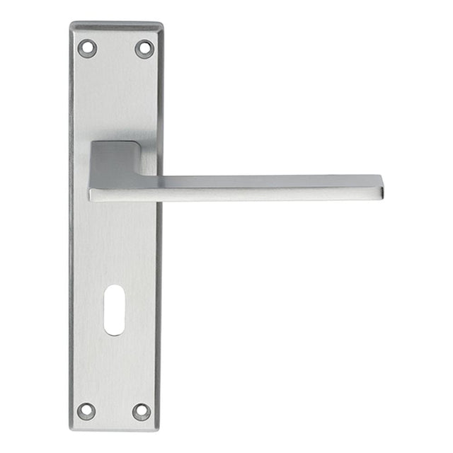 Serozzetta Door Furniture Satin Chrome / Std. Lock Handles Serozzetta - Zone Lever on Lock Backplate - Satin Chrome