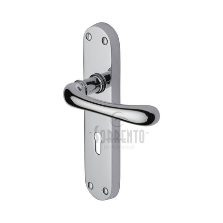 Sorrento Door Furniture Polished Chrome / Std. Lock Handles Sorrento - Door Handle Lever Lock Donna Design Polished Chrome Finish