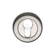 Sorrento Door Furniture Apollo Dual Finish,Satin Chrome/Polished Chrome / Euro Profile Escutcheons Sorrento - Euro Profile Cylinder Escutcheon Apollo Finish