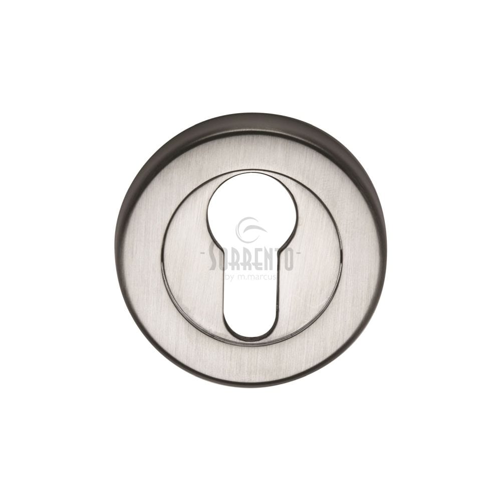Sorrento Door Furniture Satin Chrome / Euro Profile Escutcheons Sorrento - Euro Profile Cylinder Escutcheon Satin Chrome Finish