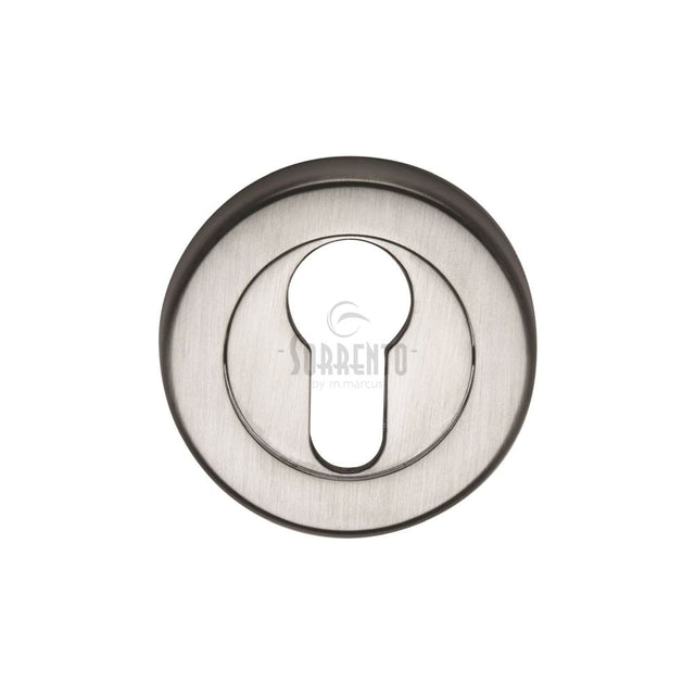 Sorrento Door Furniture Satin Chrome / Euro Profile Escutcheons Sorrento - Euro Profile Cylinder Escutcheon Satin Chrome Finish