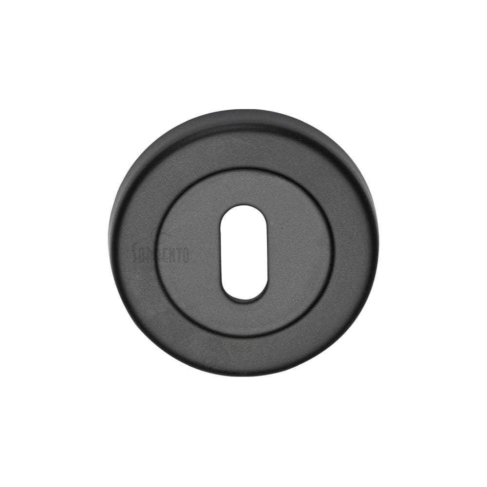 Sorrento Door Furniture Matt Black / Mortice Key Profile Escutcheons Sorrento - Keyhole Escutcheon Matt Black Finish