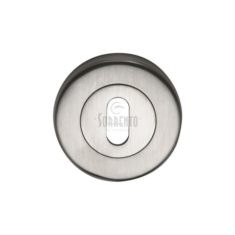 Sorrento Door Furniture Satin Chrome / Mortice Key Profile Escutcheons Sorrento - Keyhole Escutcheon Satin Chrome Finish