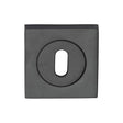 Sorrento Door Furniture Matt Black / Mortice Key Profile Escutcheons Sorrento - Keyhole Square Escutcheon Matt Black Finish