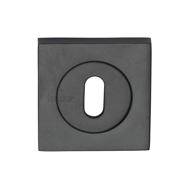 Sorrento Door Furniture Matt Black / Mortice Key Profile Escutcheons Sorrento - Keyhole Square Escutcheon Matt Black Finish