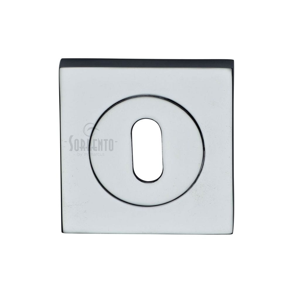 Sorrento Door Furniture Polished Chrome / Mortice Key Profile Escutcheons Sorrento - Keyhole Square Escutcheon Polished Chrome Finish