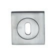Sorrento Door Furniture Satin Chrome / Mortice Key Profile Escutcheons Sorrento - Keyhole Square Escutcheon Satin Chrome Finish