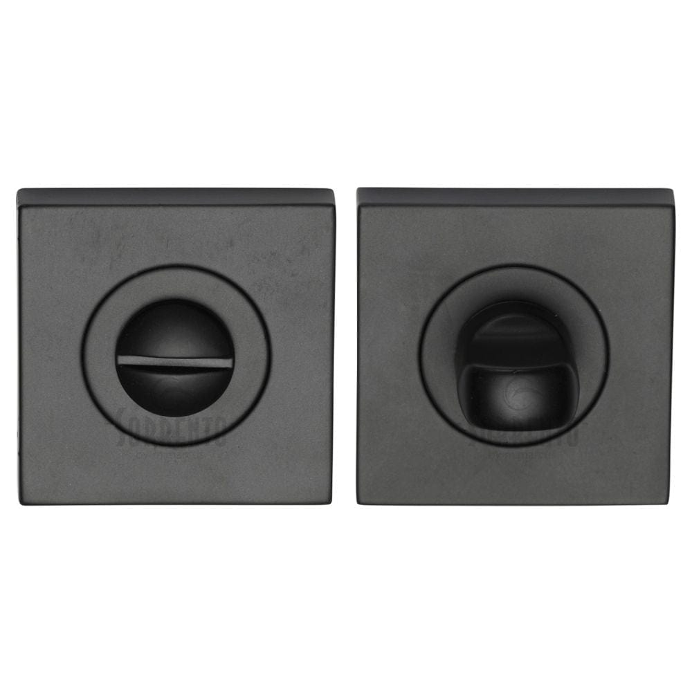 Sorrento Door Furniture Matt Black / No Sorrento - Square Thumbturn & Emergency Release Matt Black Finish