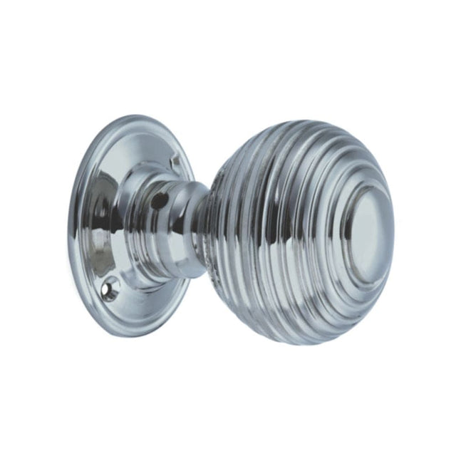 Spira Brass Door Furniture N/A / Satin Chrome / Mortice Knobs Spira Brass - Beehive Large 60mm Mortice Door Knob Satin Chrome
