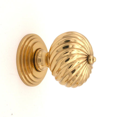 Spira Brass Door Furniture N/A / Polished Brass / Mortice Knobs Spira Brass - Burcot Mortice Door Knob Polished Brass