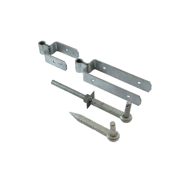 Spira Brass Hinges N/A / Galvanised / Field Gate Hinge Kit Spira Brass - Field Gate Kit - Adjustable 24" - 600mm Zinc