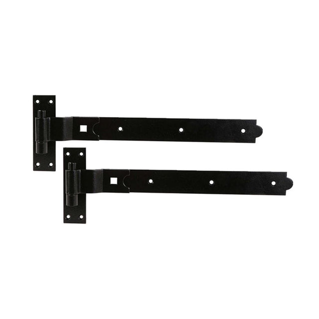 Spira Brass Hinges N/A / Black / Hook & Band Hinges Spira Brass - Hook and Band Hinge - Cranked 8" - 200mm Black