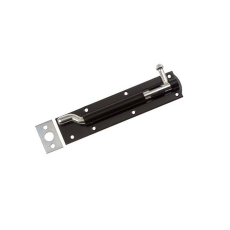 Spira Brass Accessories N/A / Black / Cranked Surface Bolts Spira Brass - Iron Barrel Bolt - Necked 6" Black