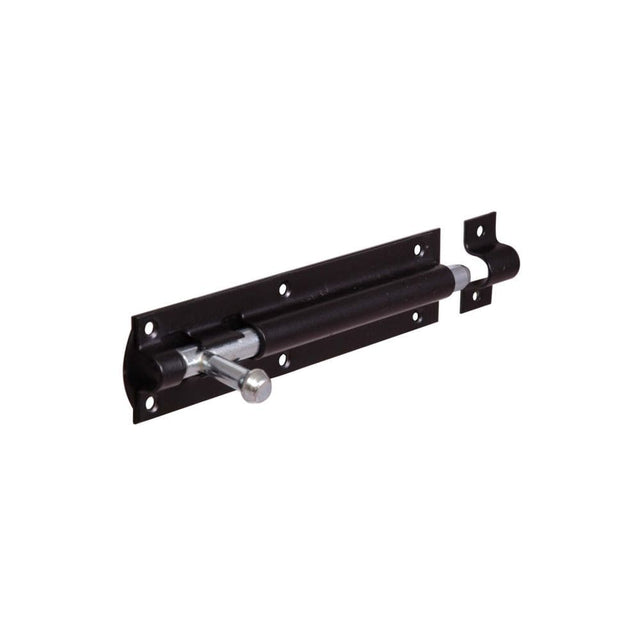 Spira Brass Accessories N/A / Black / Straight Surface Bolts Spira Brass - Iron Barrel Bolt - Straight 6" Black