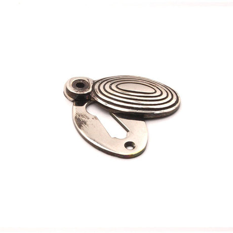 Spira Brass Door Furniture N/A / Aged Nickel / Mortice Key Profile Escutcheons Spira Brass - Oval Beehive Escutcheon Aged Nickel
