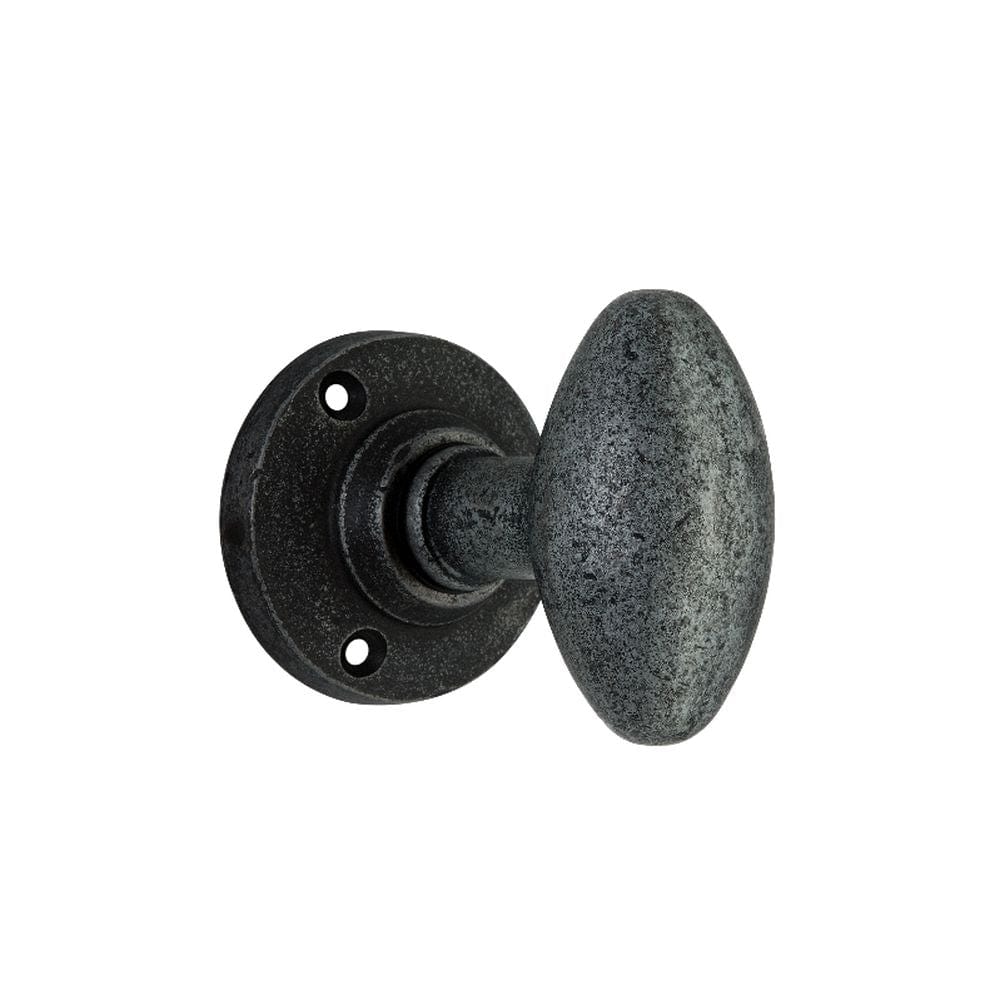 Spira Brass Door Furniture N/A / Pewter / Mortice Knobs Spira Brass - Oval Door Knobs Pewter