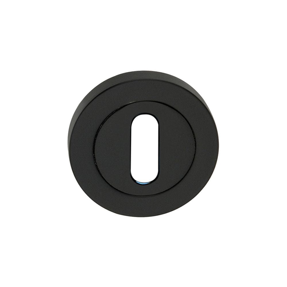 Spira Brass Door Furniture N/A / Matt Black / Mortice Key Profile Escutcheons Spira Brass - Oval Standard Escutcheon Matt Black