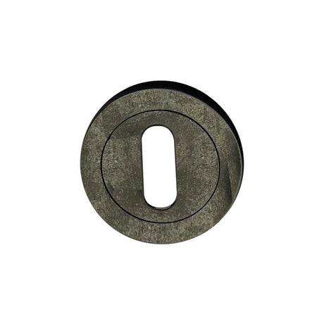 Spira Brass Door Furniture N/A / Pewter / Mortice Key Profile Escutcheons Spira Brass - Oval Standard Escutcheon Pewter
