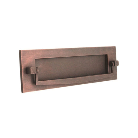 Spira Brass Door Furniture N/A / Aged Bronze / Postal Knockers Spira Brass - Regency Knocker Postal Plate 250mm Aged Bronze