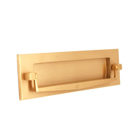 Spira Brass Door Furniture N/A / Satin Brass / Postal Knockers Spira Brass - Regency Knocker Postal Plate 250mm Satin Brass