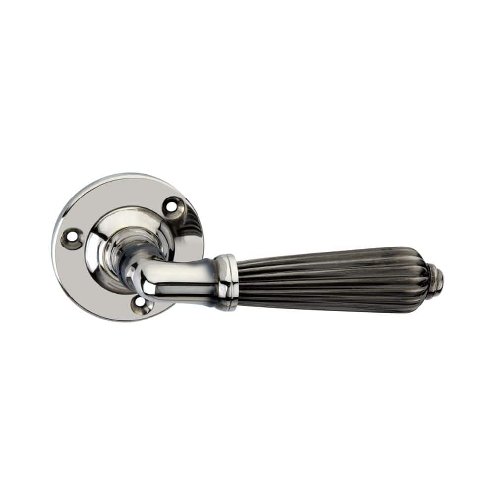 Spira Brass Door Furniture N/A / Aged Nickel / Door Handles on Rose Spira Brass - Regency Lever Door Handle Aged Nickel