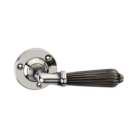 Spira Brass Door Furniture N/A / Aged Nickel / Door Handles on Rose Spira Brass - Regency Lever Door Handle Aged Nickel